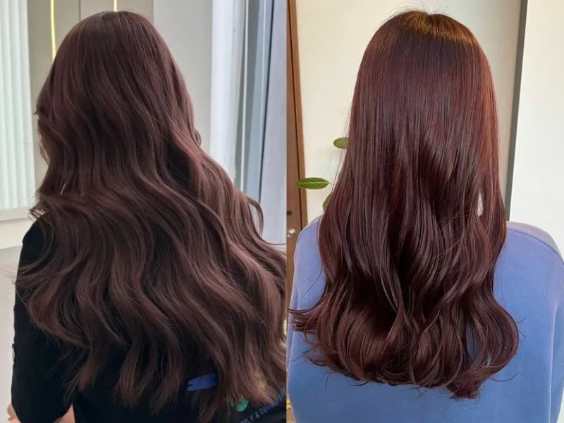 Nhuộm tóc nâu đỏ mang đến vibe thời thượng