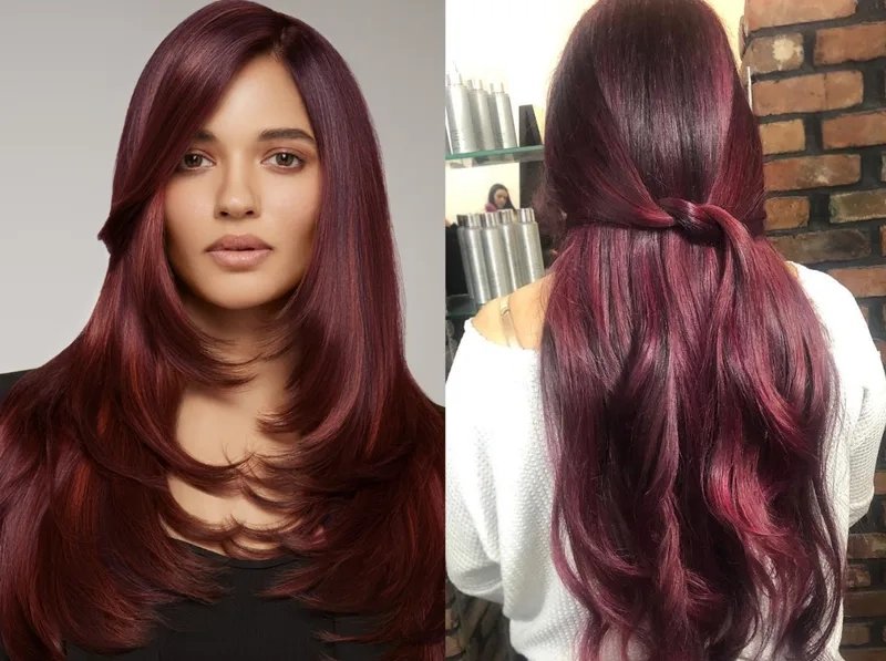 Màu tóc nâu đỏ cherry cho phong cách nổi bật