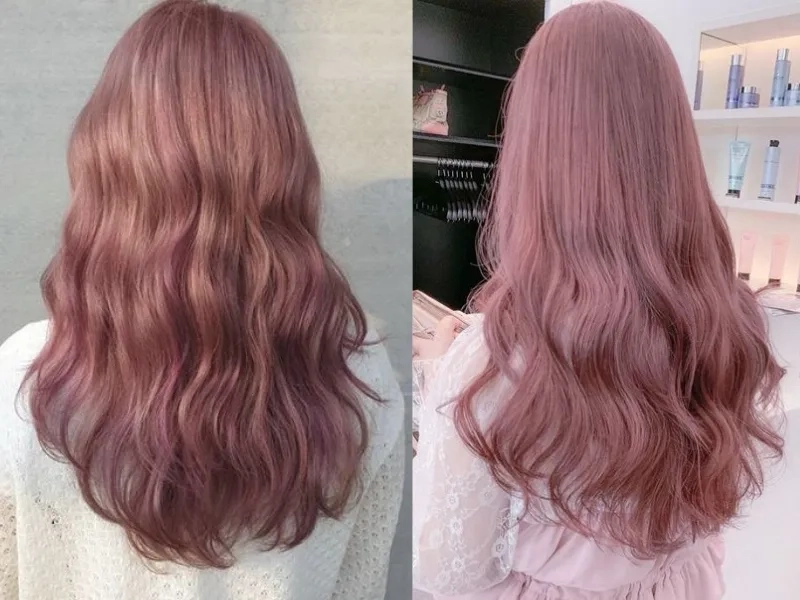 Sáng tạo hơn với kiểu tóc tóc màu nâu hồng thời trang