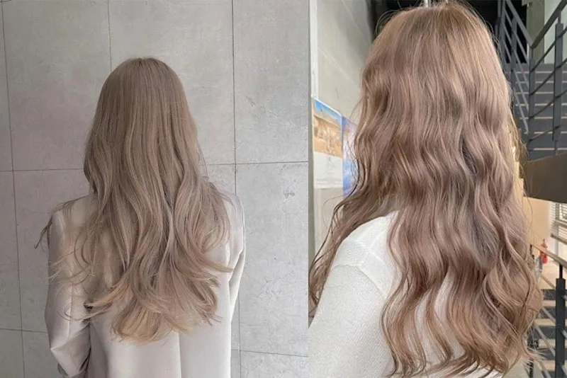 Tóc nhuộm màu nâu trà sữa phong cách ngọt ngào và hiện đại