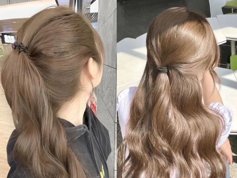 Nâu trà sữa sáng giúp bạn nổi bật với mái tóc rạng rỡ