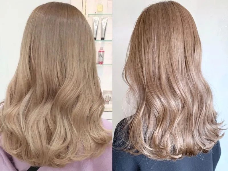 Tóc màu nâu trà sữa tạo phong cách hiện đại và thanh lịch