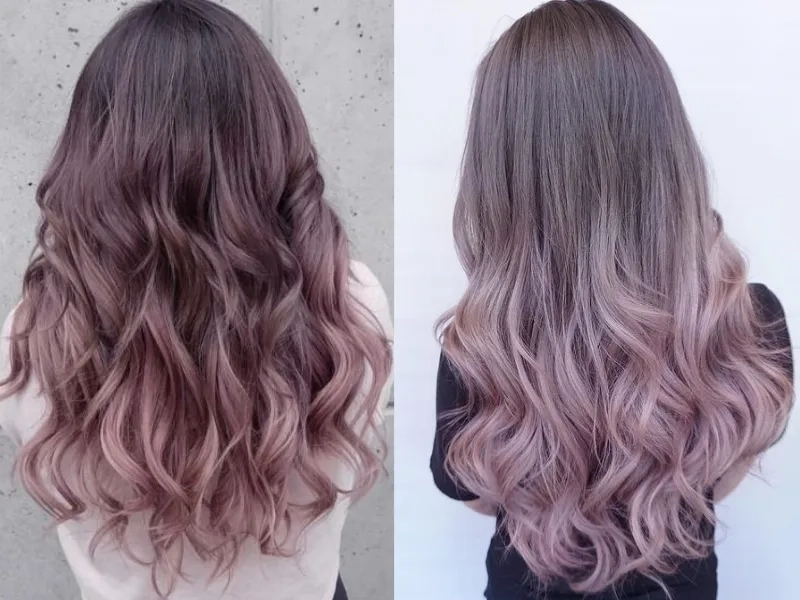 Nâu trà sữa ánh tím giúp bạn nổi bật với màu tóc độc lạ