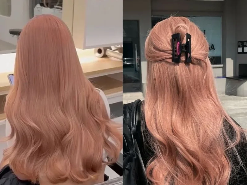 Màu nâu trà sữa ánh hồng mang lại vẻ đẹp ngọt ngào