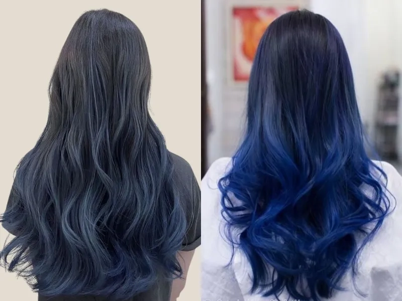Màu nhuộm tóc xanh đen cho phong cách nổi bật