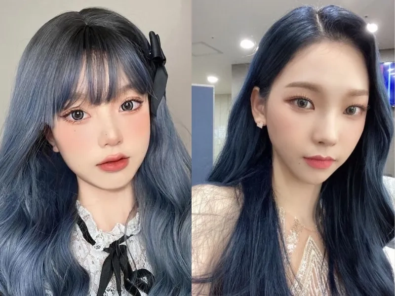 Màu nhuộm xanh đen mang đến vẻ đẹp cá tính