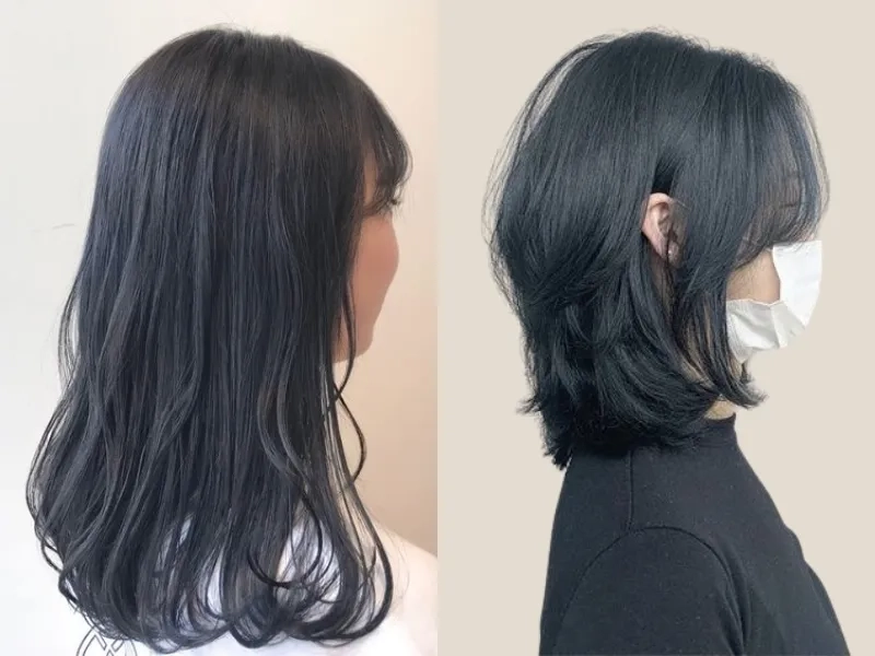 Màu tóc nhuộm xanh đen cuốn hút mọi ánh nhìn