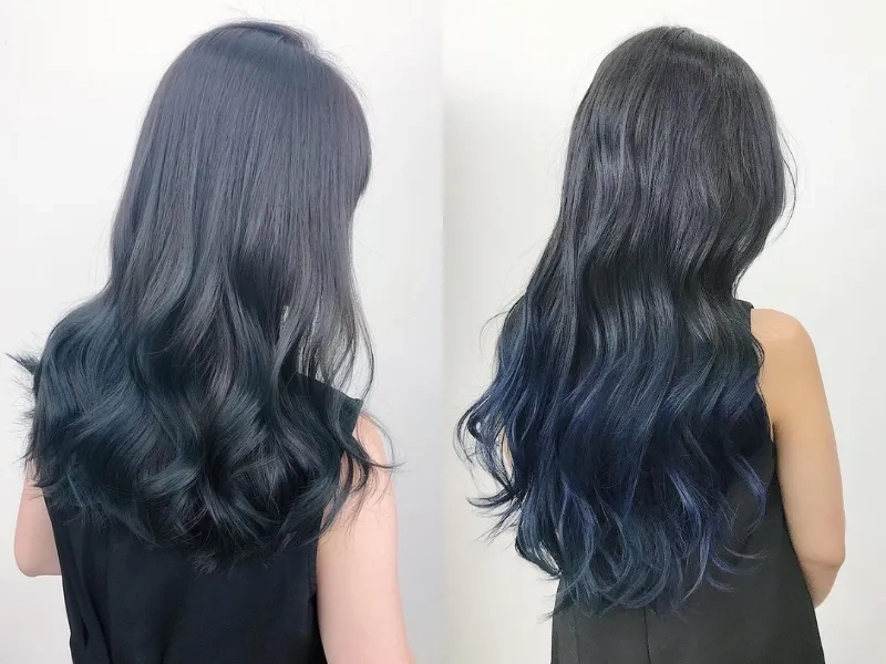 Màu tóc xanh đen nữ cho vẻ đẹp quyến rũ