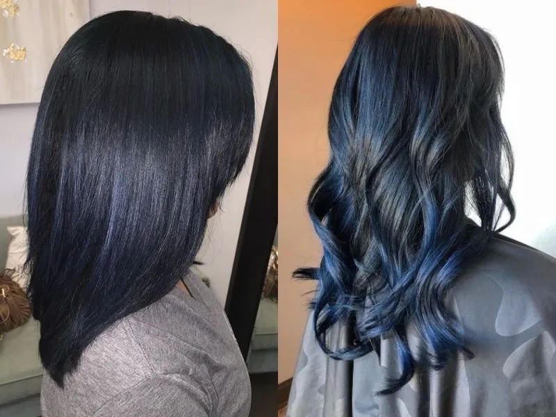 Tóc nhuộm màu xanh đen là màu gì?