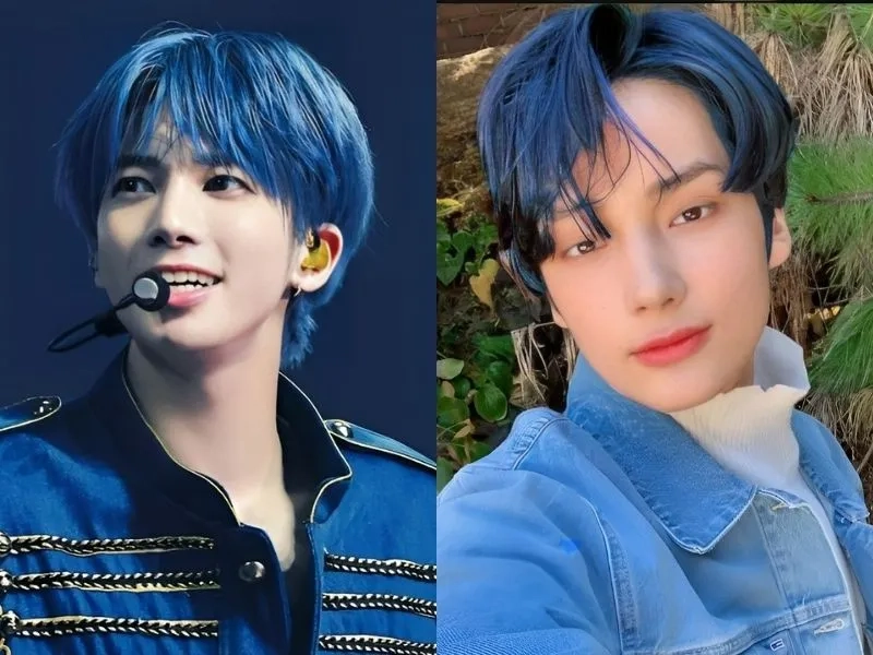 Nhuộm tóc màu xanh đen nam mạnh mẽ và nổi bật