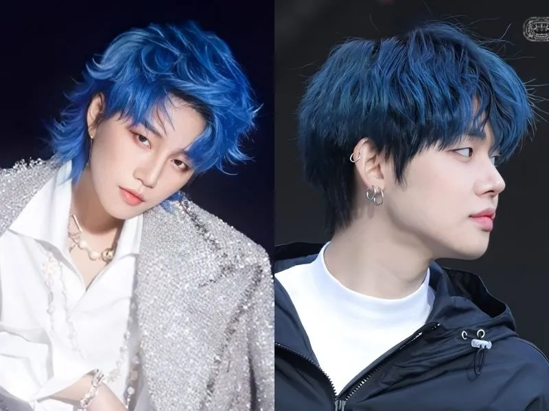 Nhuộm tóc nam xanh đen phong cách cá tính