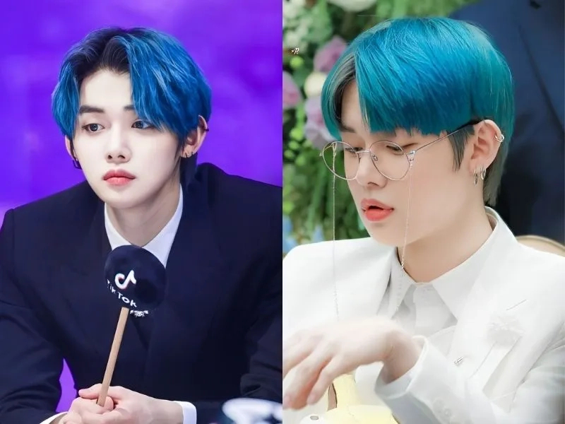 Tóc màu xanh đen nam học sinh trẻ trung và năng động