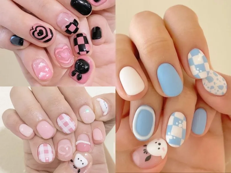 Thử ngay xu hướng mới với caro nail siêu xinh