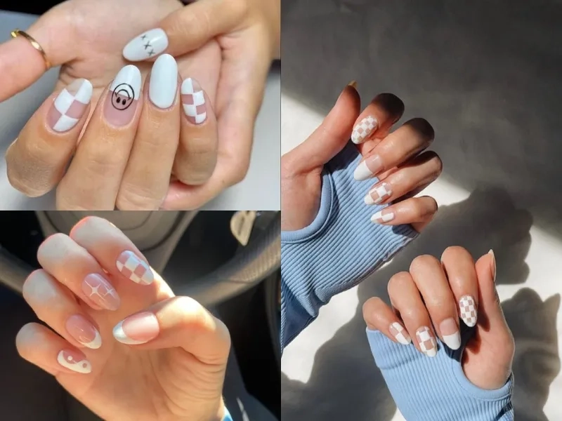 Sáng tạo với mẫu kẻ caro nail độc đáo và ấn tượng