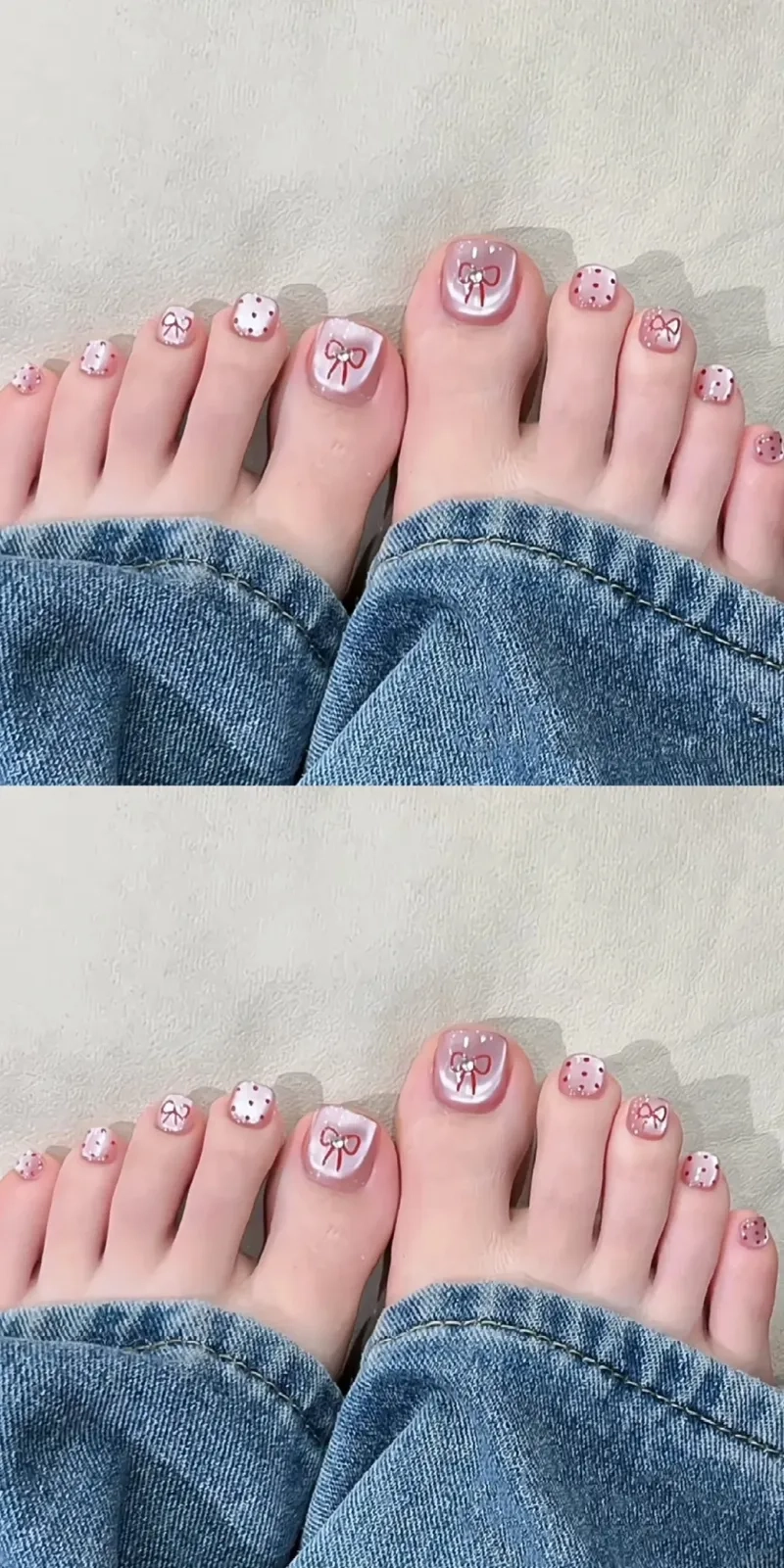 Nét đẹp nữ tính qua mẫu móng chân đẹp dễ thương