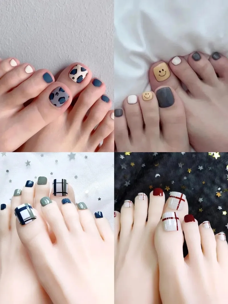 Đơn giản mà xinh với mẫu nail chân dễ thương