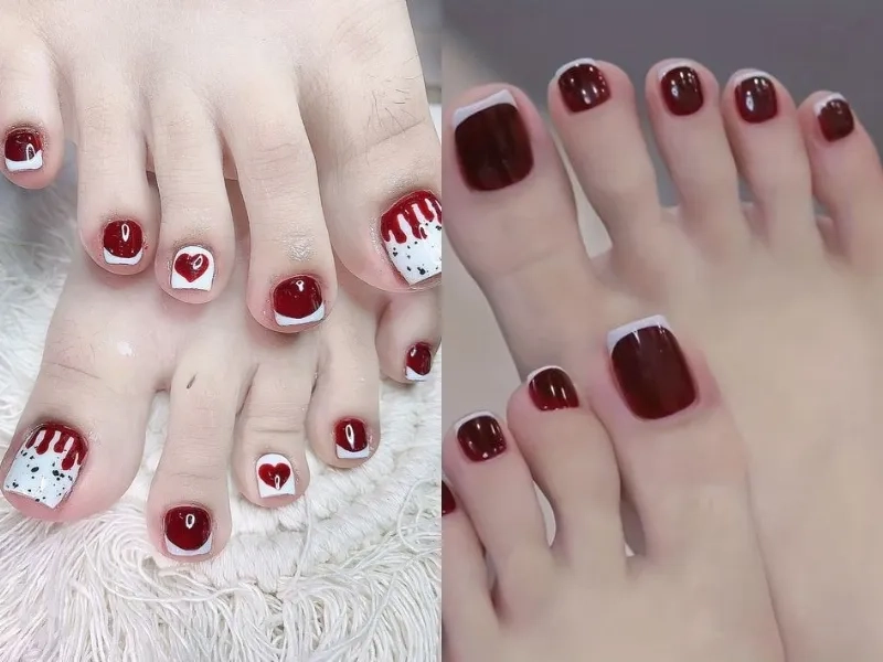 Tỏa sáng mỗi bước đi với mẫu nail móng chân màu đỏ tuyệt đẹp