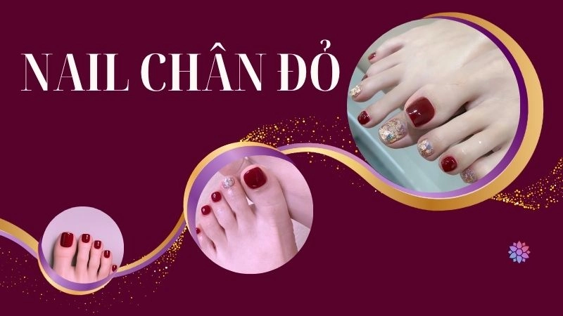 Những kiểu nail chân đỏ được ưa chuộng hiện nay