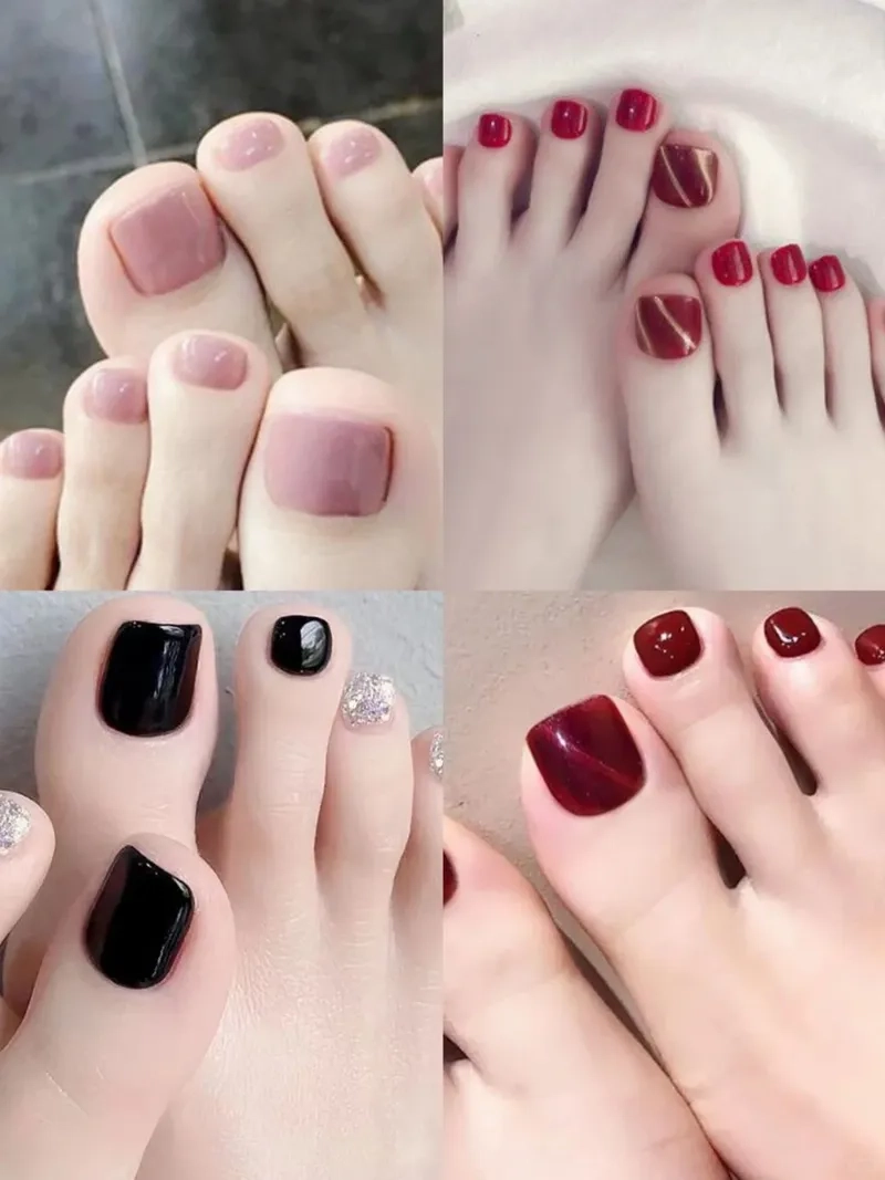 Tự tin dạo phố với mẫu nail chân đơn giản nhẹ nhàng