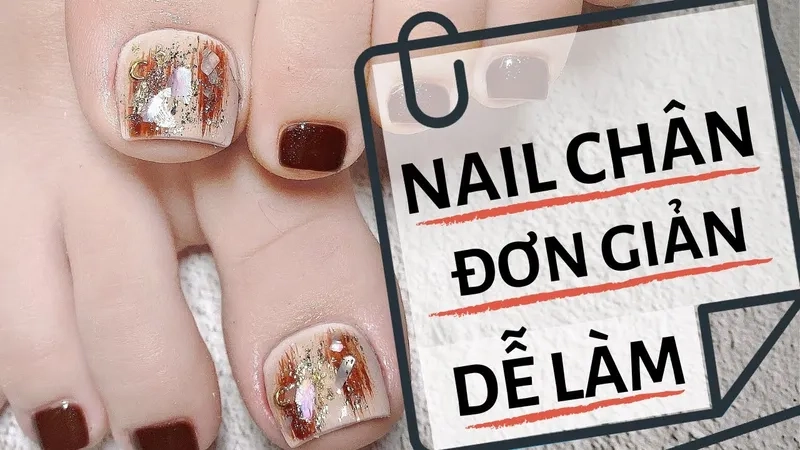 Mẫu nail chân đơn giản cho phong cách nhẹ nhàng