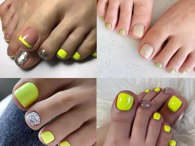 Gợi ý mẫu mới nhất với mẫu móng chân màu xanh bơ