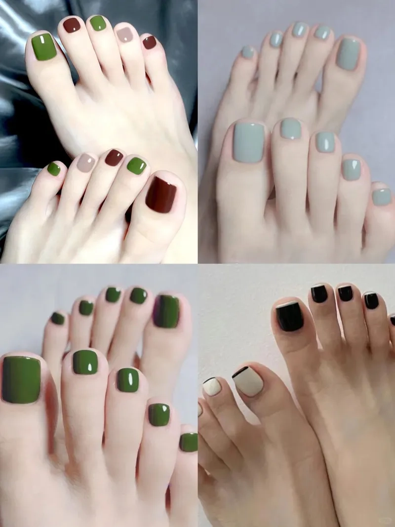 Màu sắc dịu dàng với màu móng chân nhẹ nhàng thanh lịch