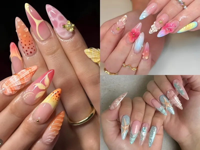 Tỏa sáng cùng mẫu móng tay đi biển đẹp và cá tính