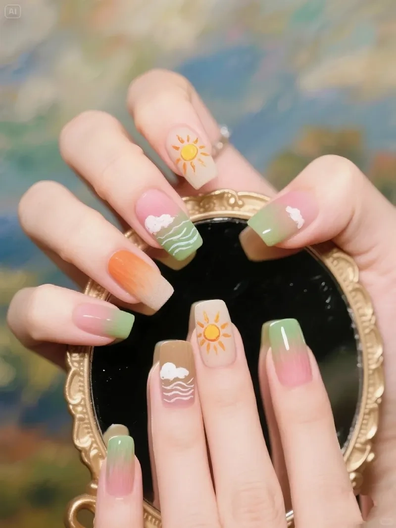 Rực rỡ với mẫu móng đi biển đẹp thu hút ánh nhìn