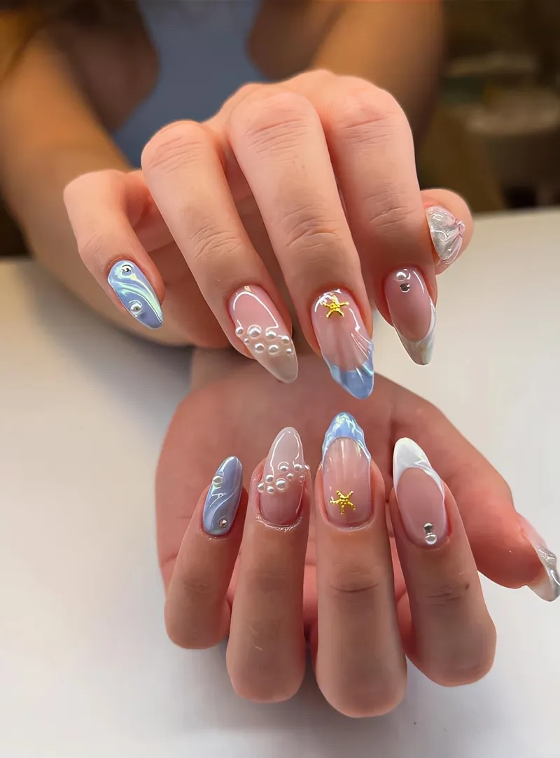 Tự tin với mẫu nail xinh đi biển trẻ trung dễ thương