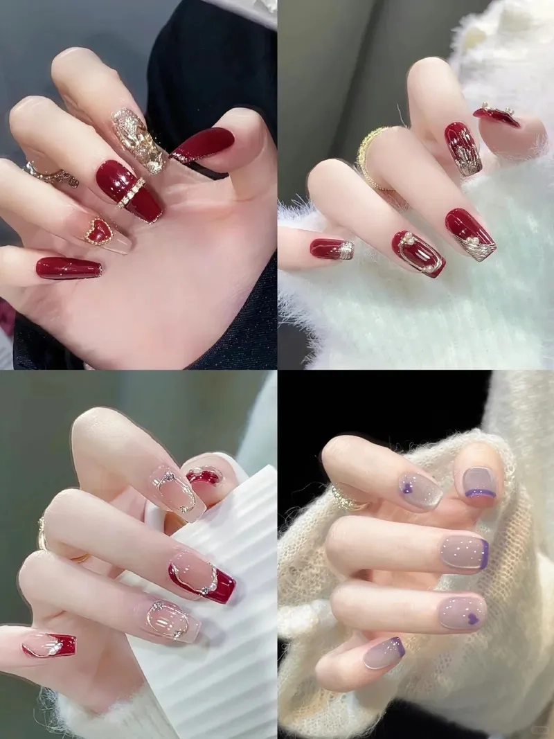 Đa dạng phong cách qua những mẫu nail đính đá đơn giản