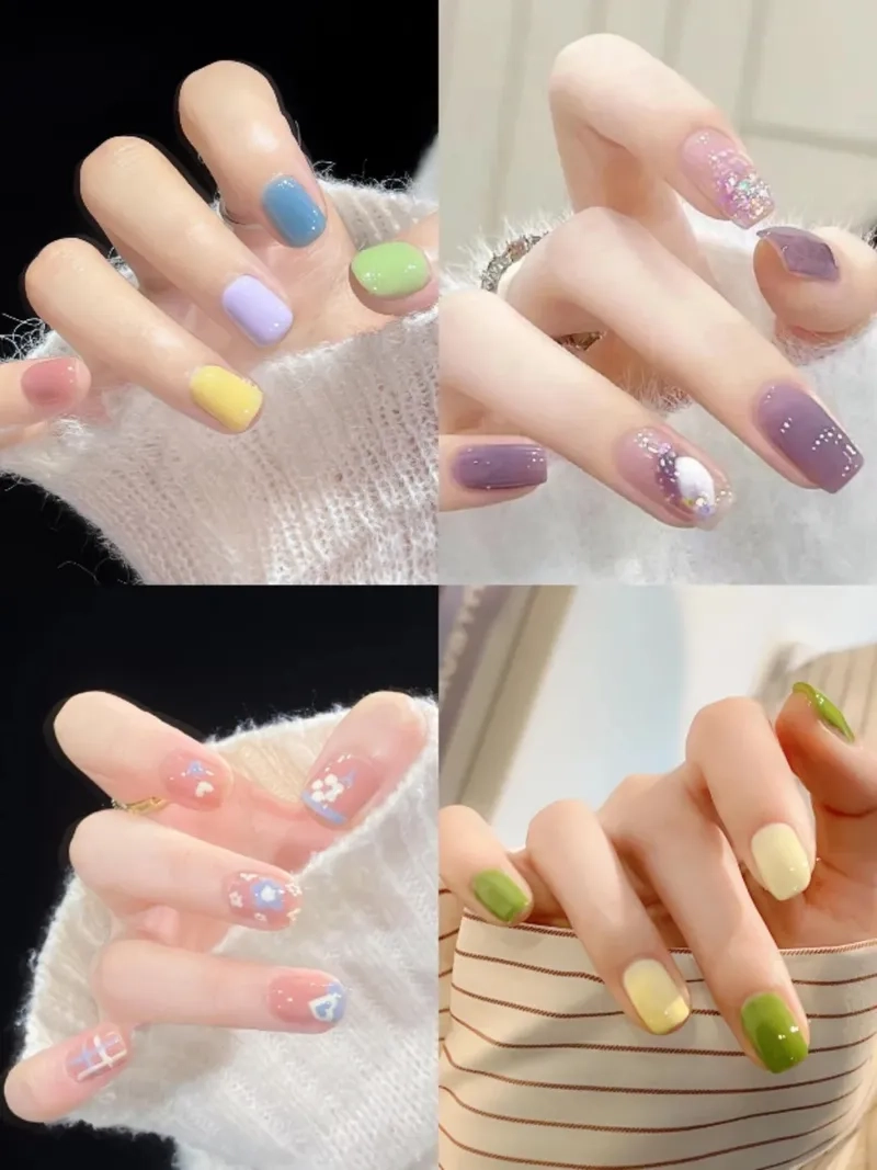 Đẹp và dễ thương cùng móng đẹp đơn giản phù hợp học sinh