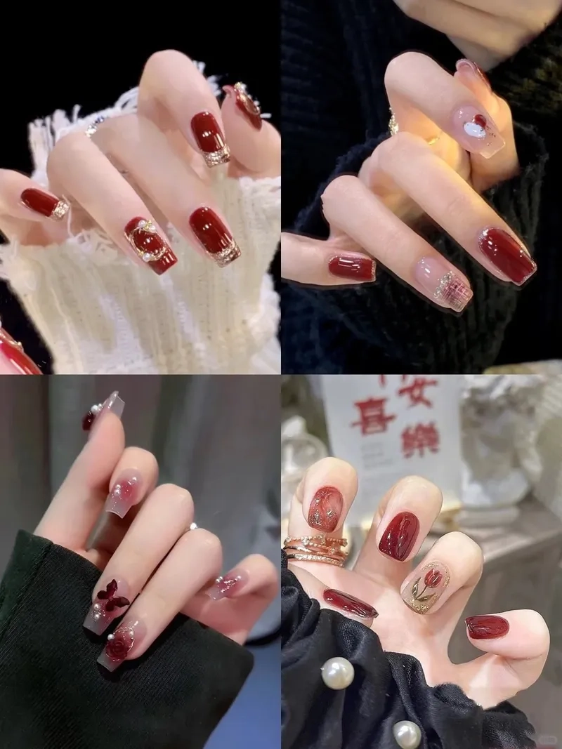 Sang trọng và tinh tế cùng nail noel sang trọng đẳng cấp
