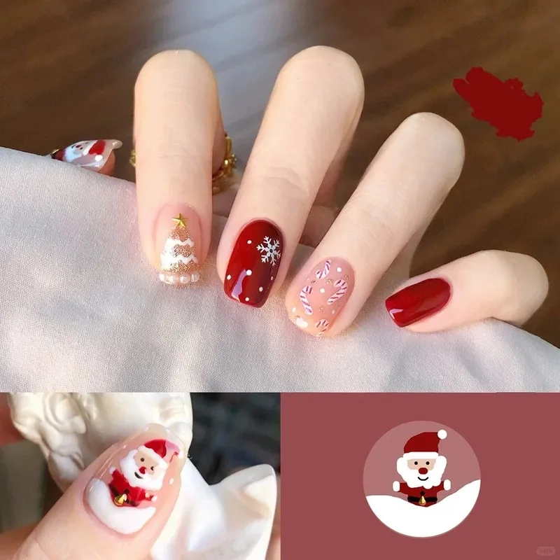 Thêm phần rực rỡ với móng giáng sinh đậm chất lễ hội