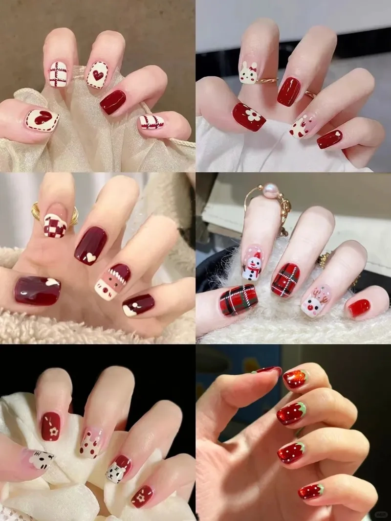 Rực rỡ cùng móng đẹp noel thu hút mọi ánh nhìn