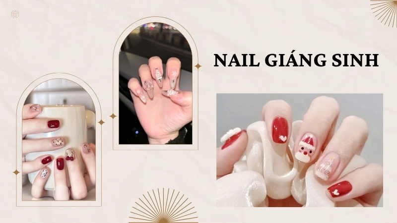 Nail giáng sinh đẹp rực rỡ cho mùa lễ hội