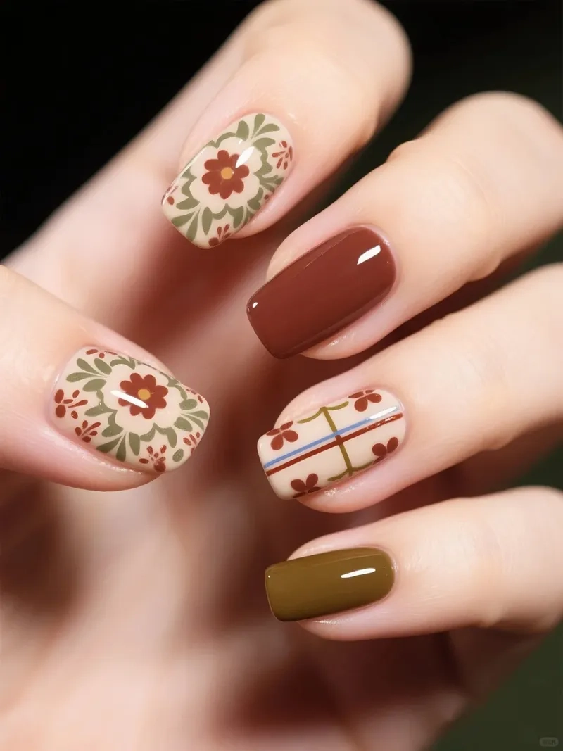 Nét nữ tính dịu dàng với mẫu móng hoa xinh xắn