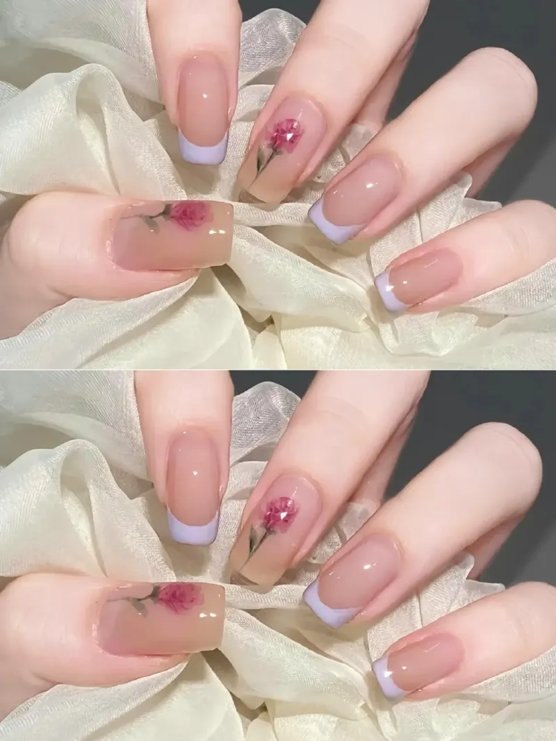 Thời thượng cùng hoa nổi nail độc đáo
