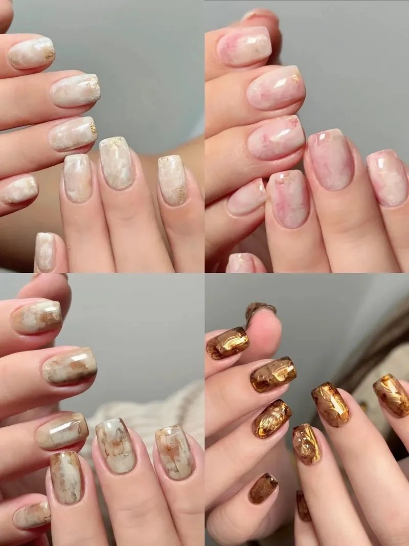 Tinh tế và cá tính qua loang màu nail bắt mắt