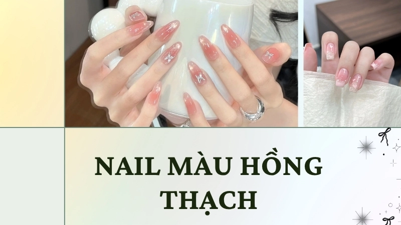 Nail màu hồng thạch phong cách nữ tính và dịu dàng