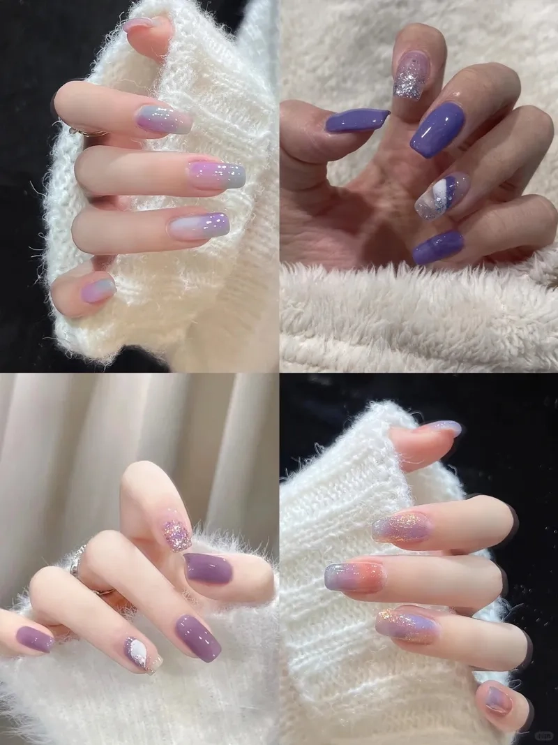 Bộ móng màu tím sang trọng thích hợp cho mọi dịp