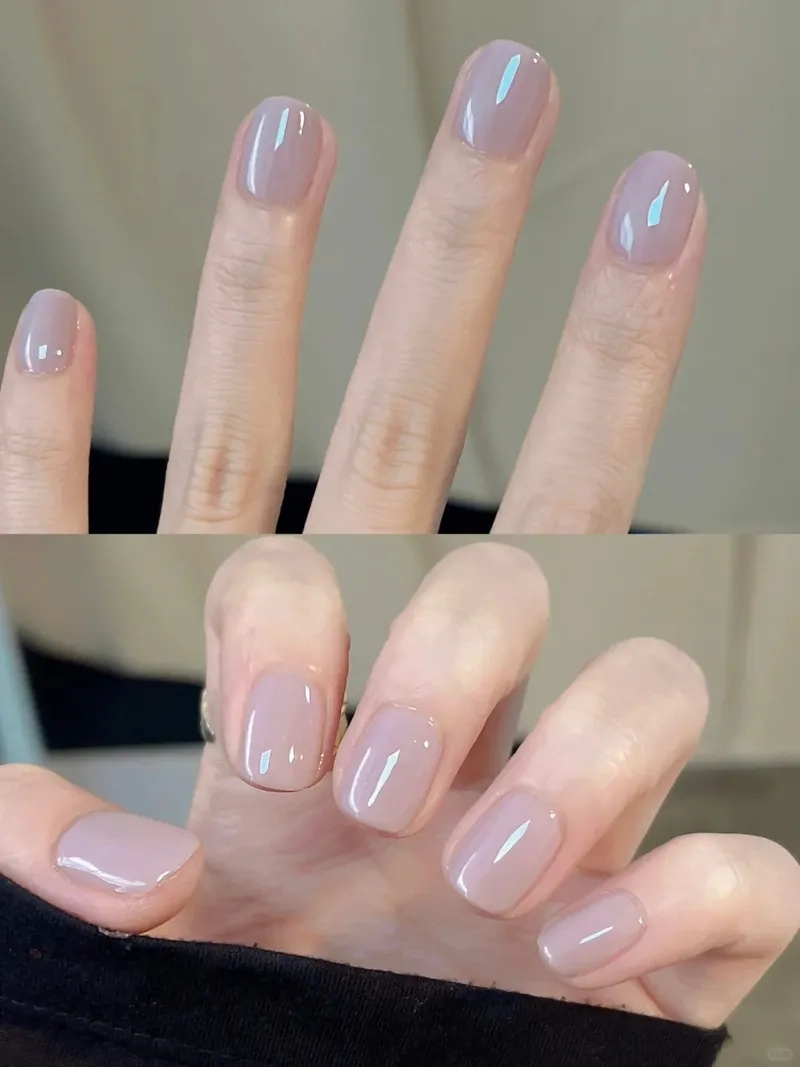 Đổi gió nhẹ nhàng với các mẫu nail trơn xinh xắn