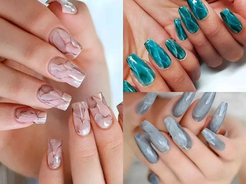 Các mẫu nail vân đá cho nàng mê sự độc đáo