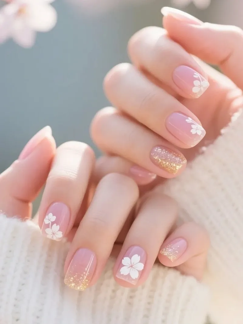 Mê mẩn với kiểu nail móng vuông ngắn tinh tế