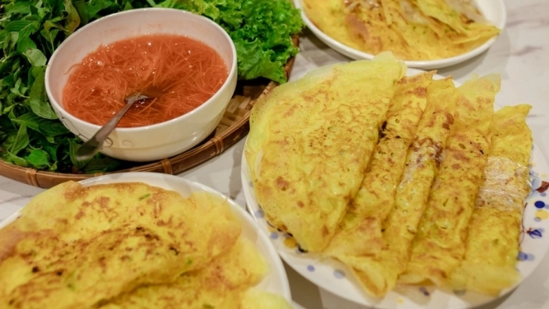 Bánh xèo ngô – Dầu mỡ gây cản trở quá trình hồi phục