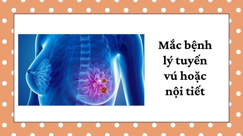 Mắc bệnh lý tuyến vú hoặc nội tiết