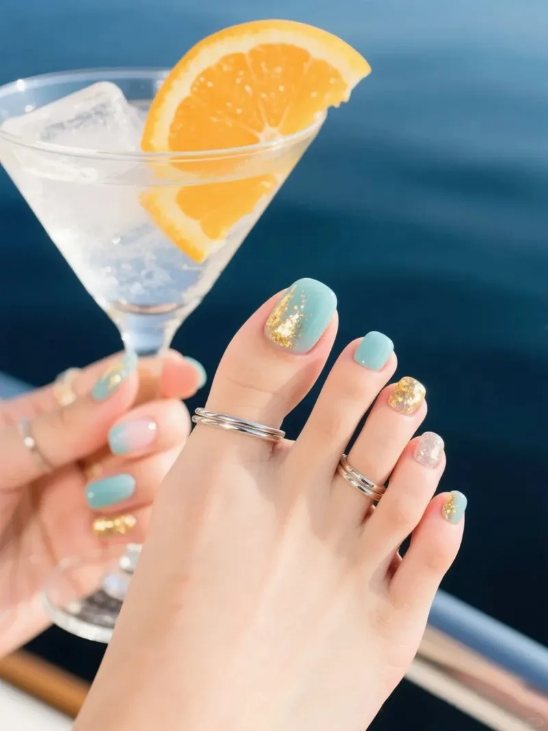 Làm đẹp tại nhà không khó với kiểu làm móng chân đẹp đơn giản