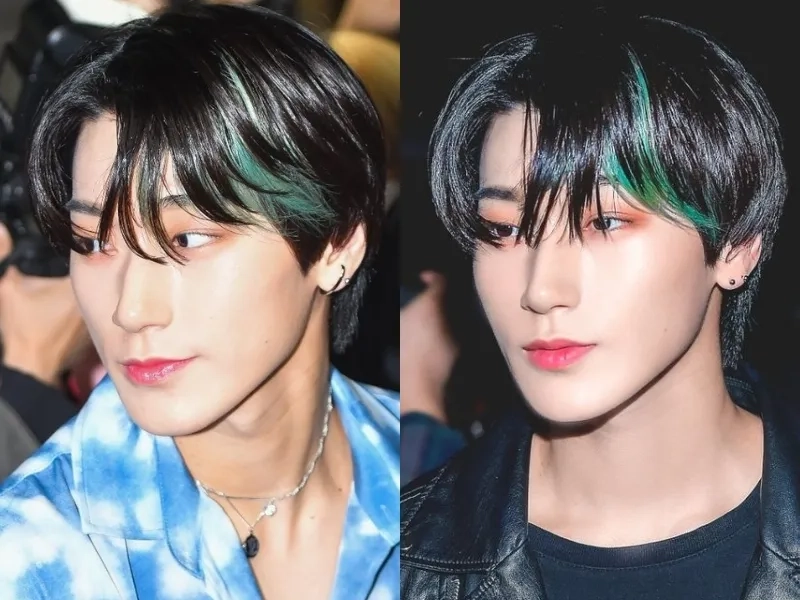 Kiểu tóc thu hút với nhuộm highlight tóc mái nam thời thượng