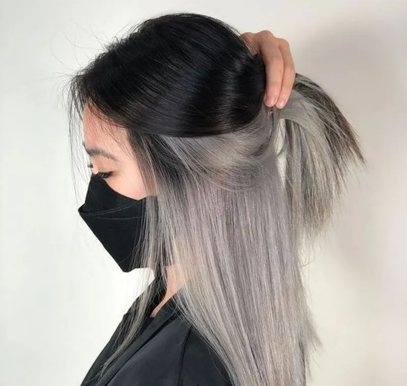 Đổi gió phong cách với kiểu tóc light gáy xám khói cực chất