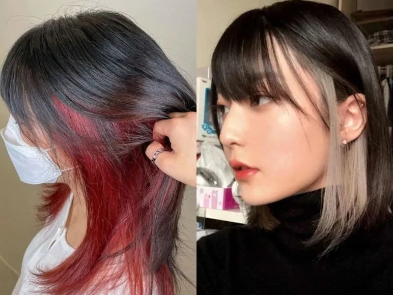 Màu tóc ấn tượng dành cho bạn là kiểu nhuộm gẩy line cực chất