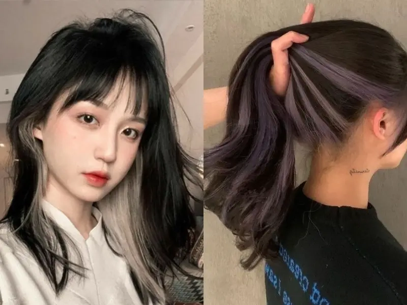 Tóc thời thượng với kiểu nhuộm light gáy đậm cá tính